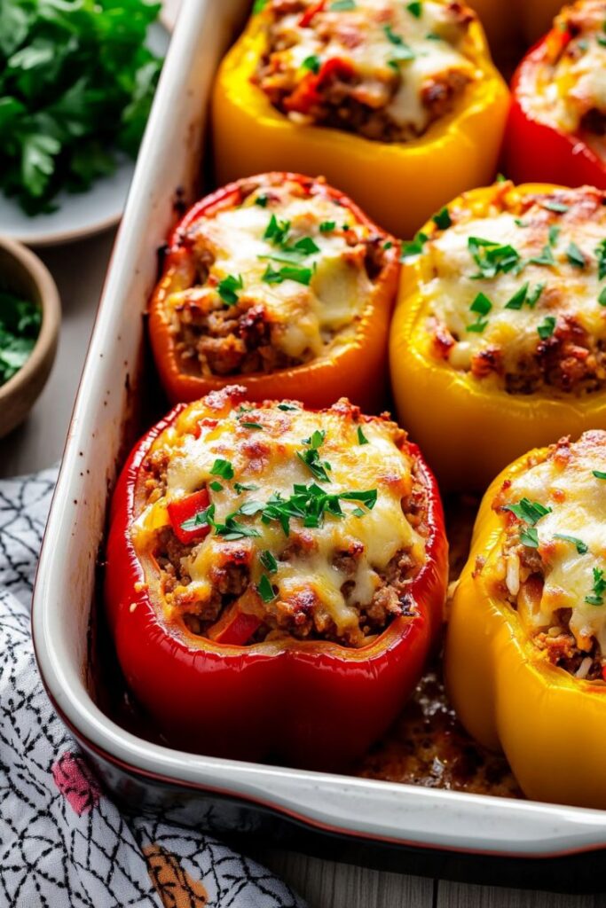 Cheesy Stuffed Bell Peppers