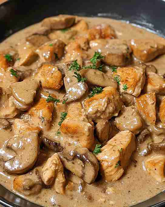 Creamy Chicken Stroganoff with Mushrooms