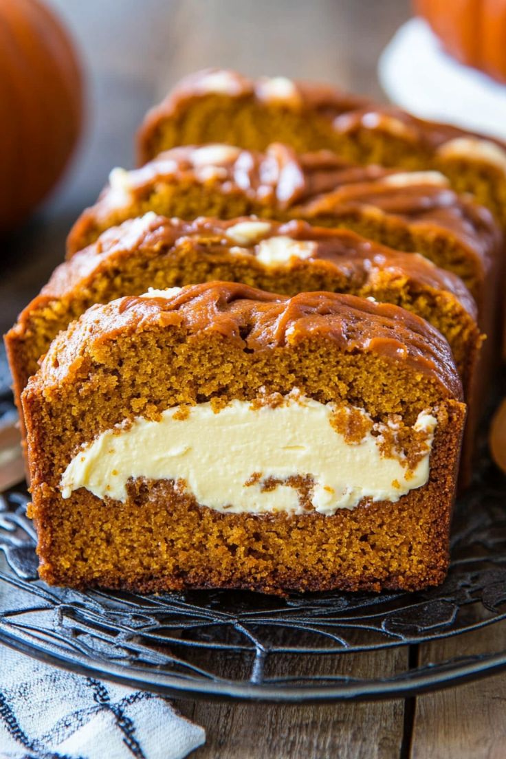 Cream Cheese-Filled Pumpkin Bread 3