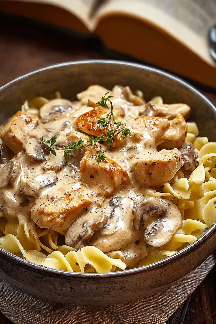Creamy Chicken Stroganoff with Mushrooms