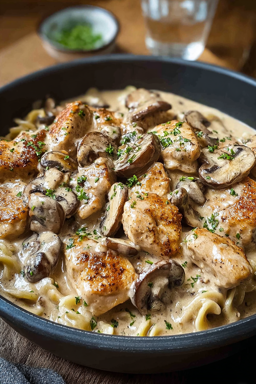 Creamy Chicken Stroganoff with Mushrooms
