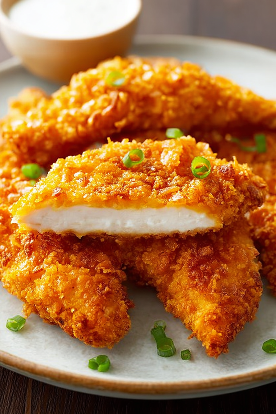 Crunchy Dorito-Crusted Chicken Tenders Oven Baked Crunchy Dorito-Crusted Chicken Tenders Oven Baked
