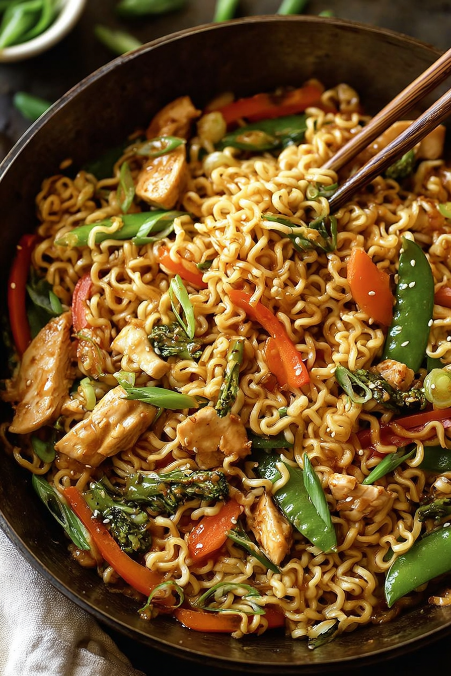 Easy Chicken Ramen Noodle Stir Fry Recipe Easy Chicken Ramen Noodle Stir Fry Recipe