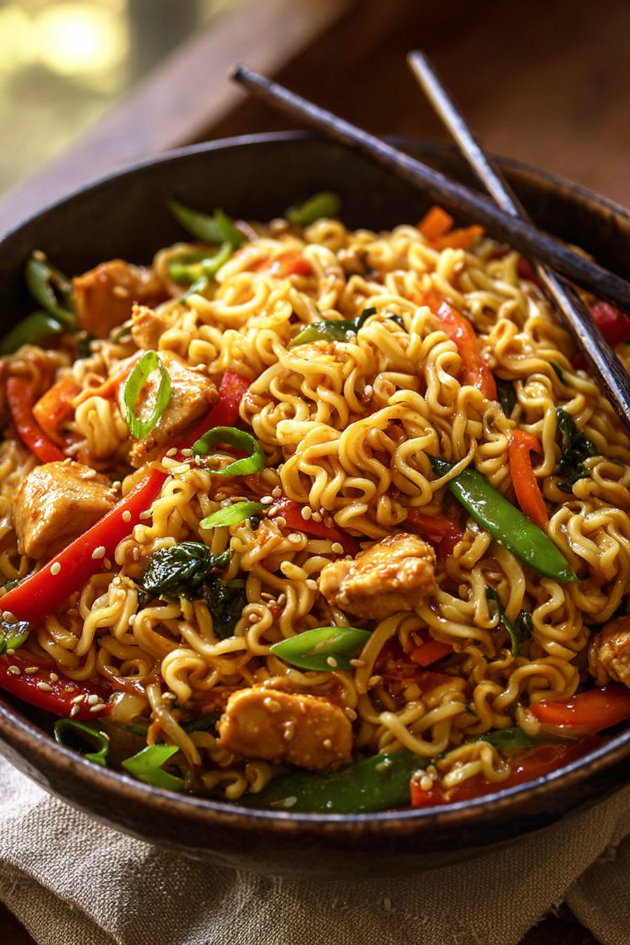 Easy Chicken Ramen Noodle Stir Fry Recipe Easy Chicken Ramen Noodle Stir Fry Recipe