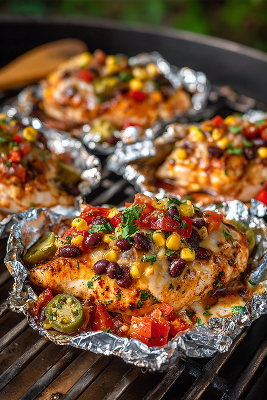 Easy Mexican Chicken Foil Packets for the Grill or Oven Easy Mexican Chicken Foil Packets for the Grill or Oven