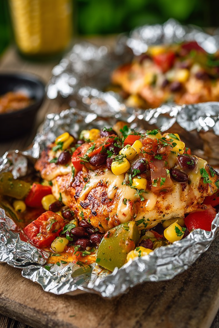 Easy Mexican Chicken Foil Packets for the Grill or Oven Easy Mexican Chicken Foil Packets for the Grill or Oven