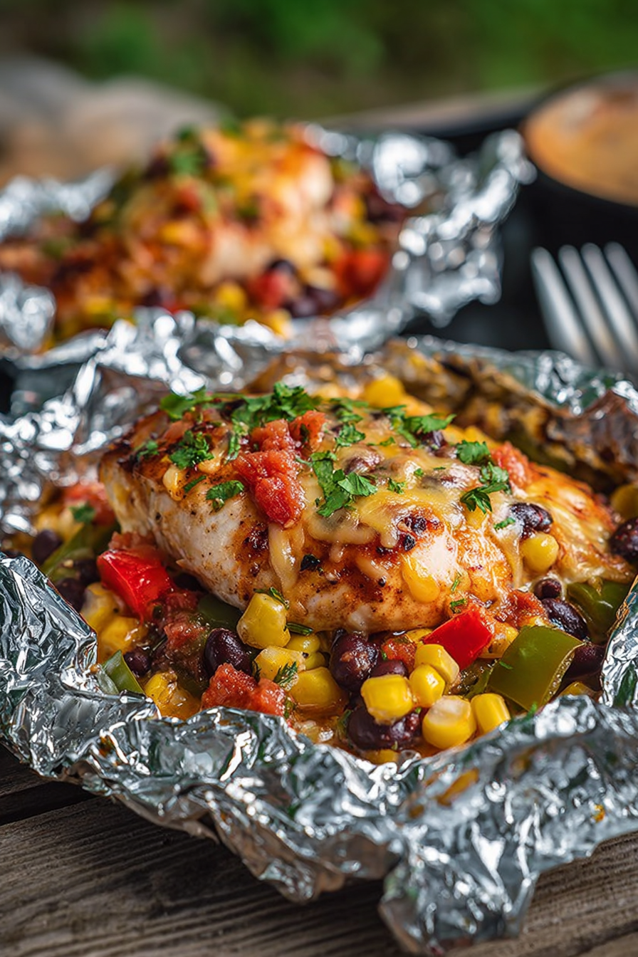 Easy Mexican Chicken Foil Packets for the Grill or Oven Easy Mexican Chicken Foil Packets for the Grill or Oven
