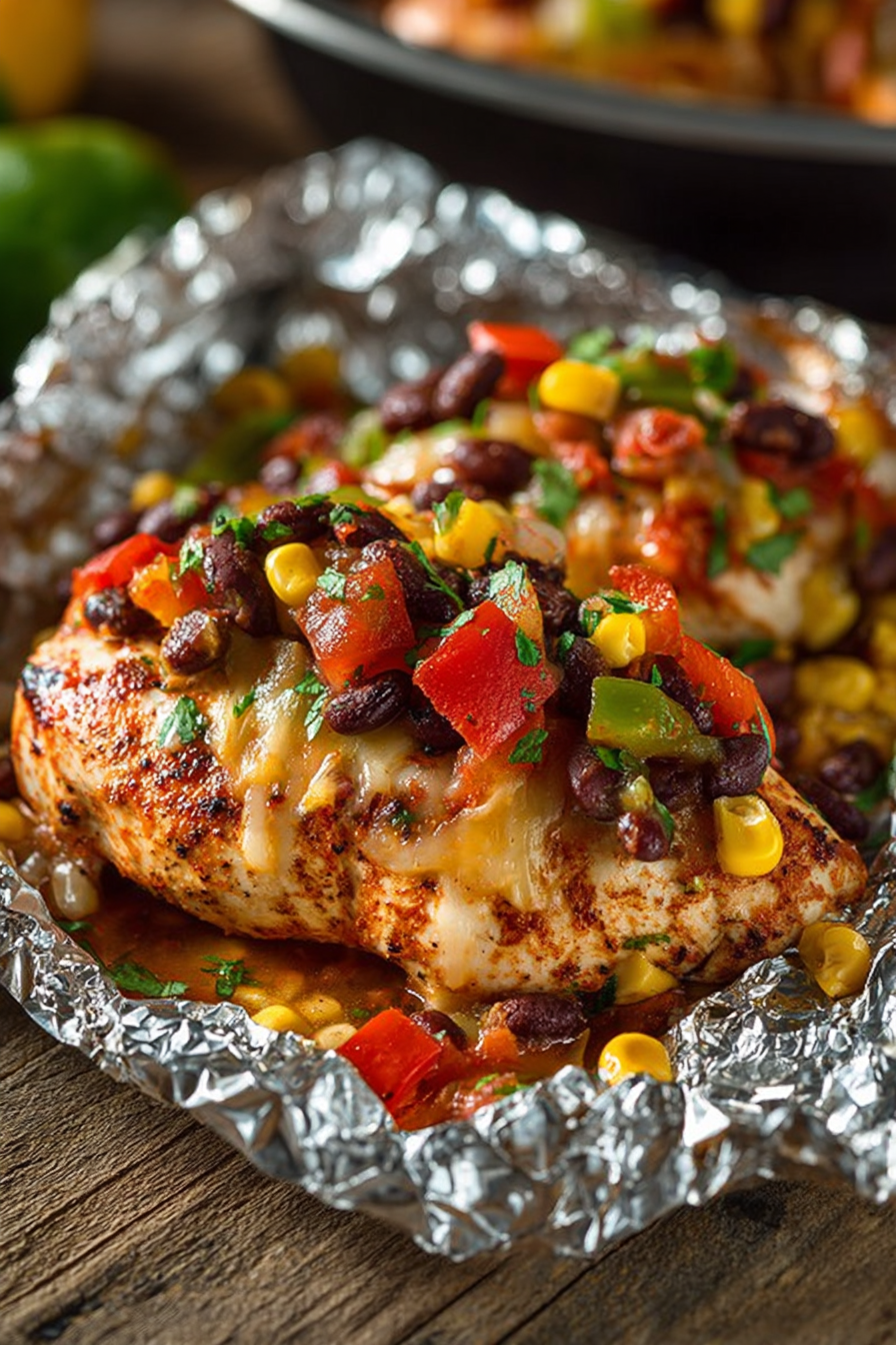 Easy Mexican Chicken Foil Packets for the Grill or Oven Easy Mexican Chicken Foil Packets for the Grill or Oven
