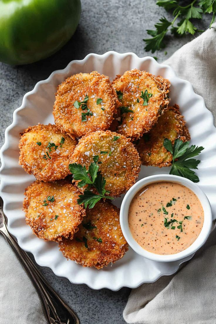 Crispy Fried Green Tomatoes Crispy Fried Green Tomatoes