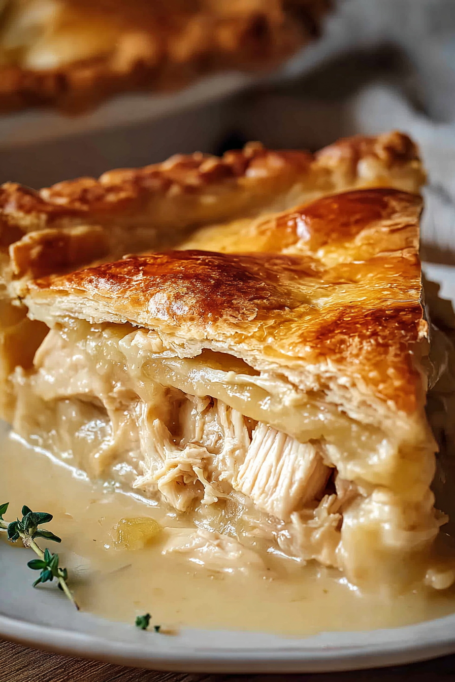 Homemade Pot Pie with Creamy Chicken Filling & Double Crust