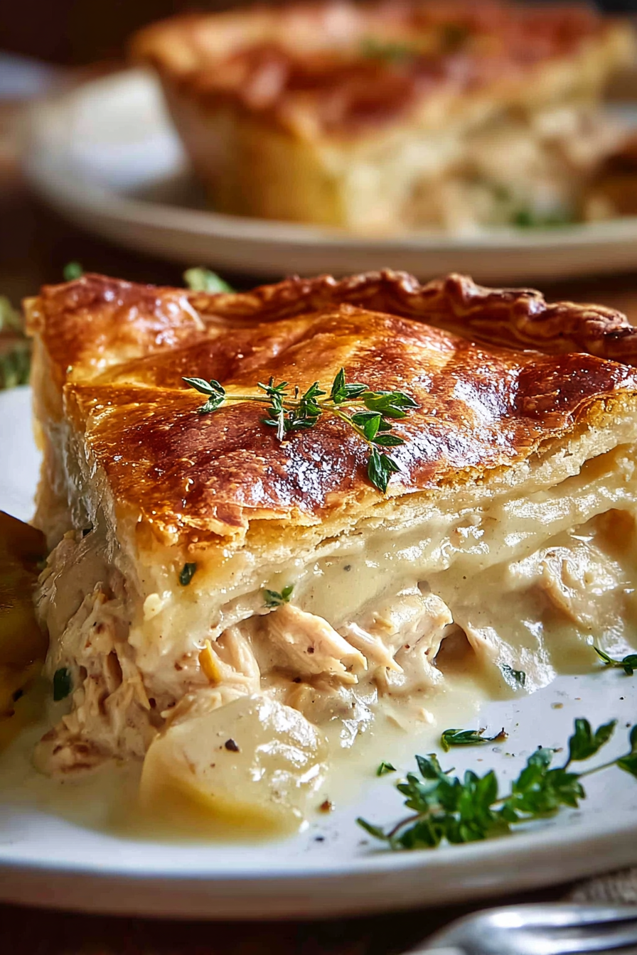 Homemade Pot Pie with Creamy Chicken Filling & Double Crust