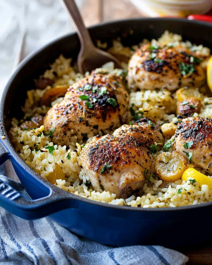 Easy Greek Chicken and Rice Dinner