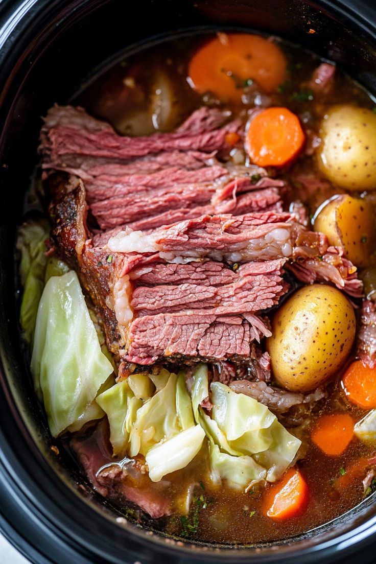Slow Cooker Corned Beef and Cabbage