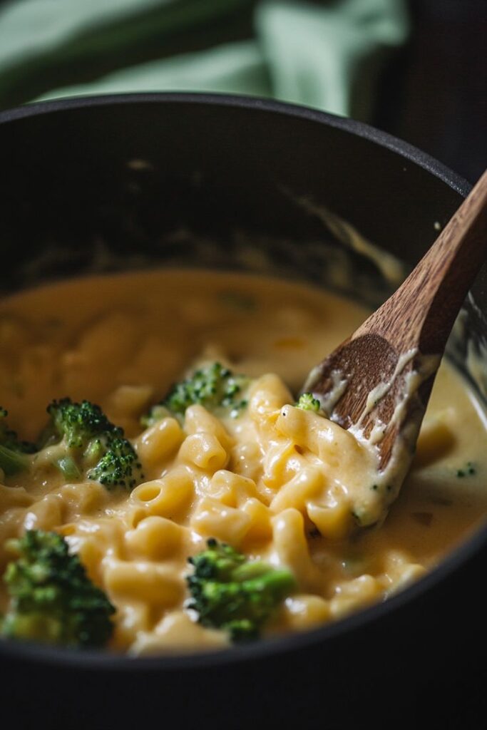 Stovetop Broccoli Mac and Cheese
