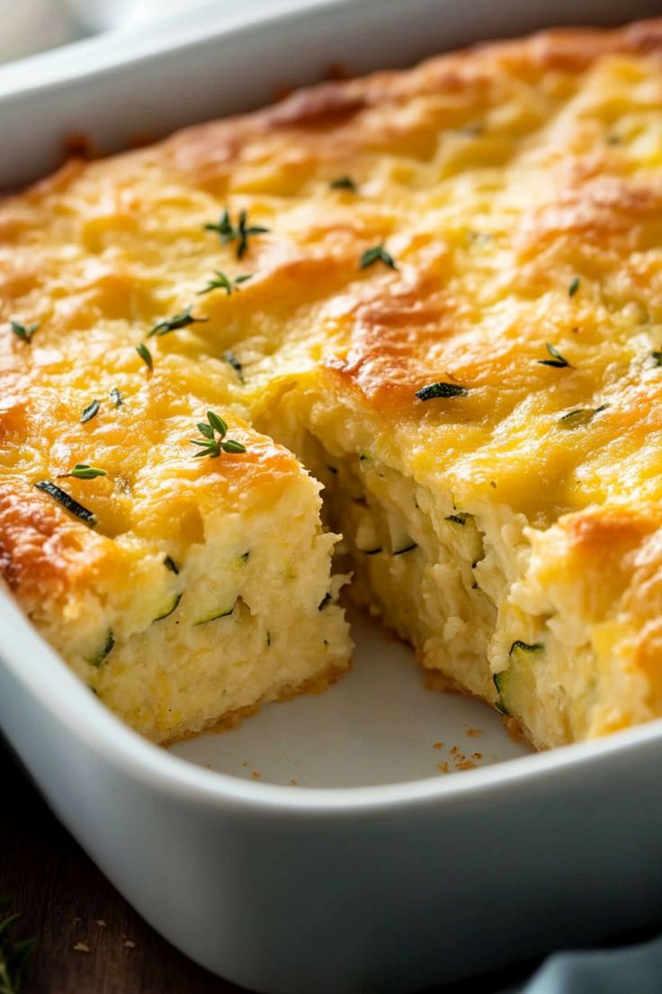 Easy Zucchini Cornbread Casserole