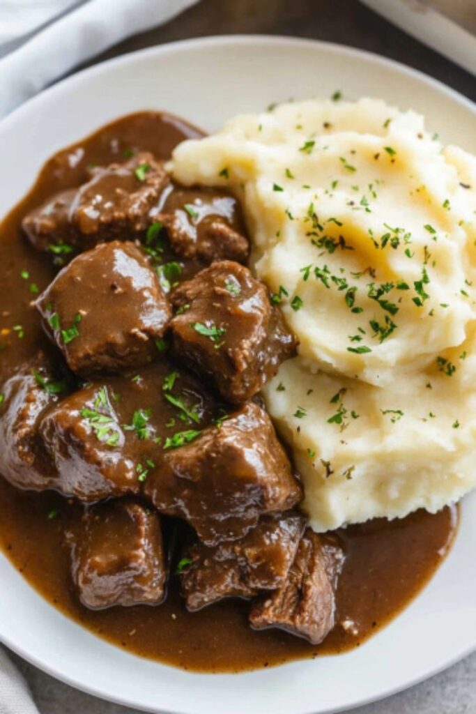 Beef Tips with Gravy