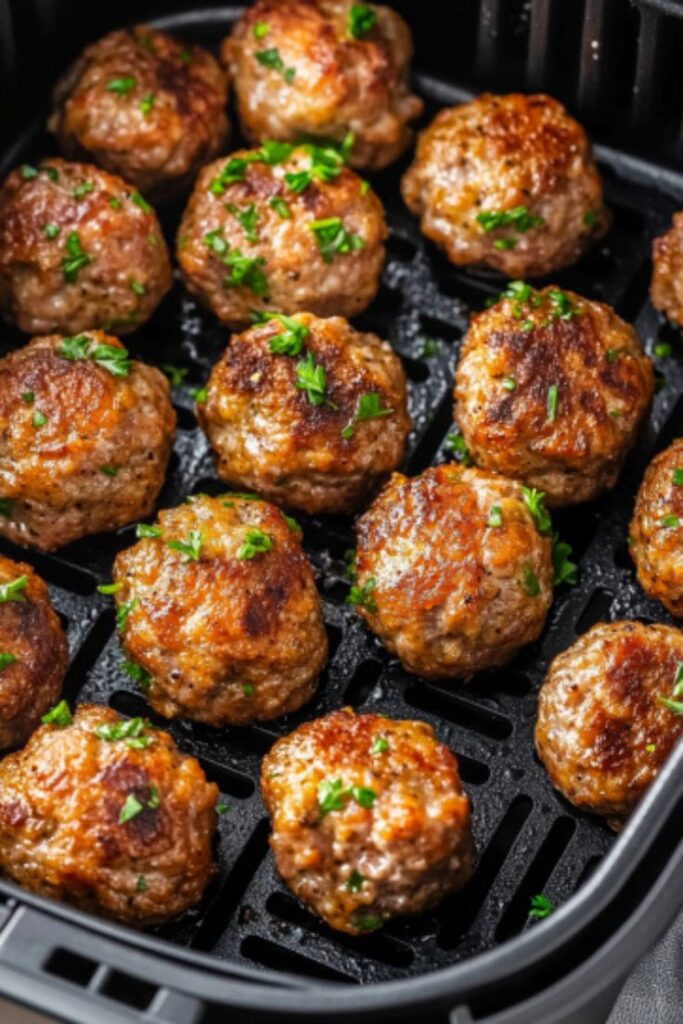 Juicy Air Fryer Meatballs Recipe