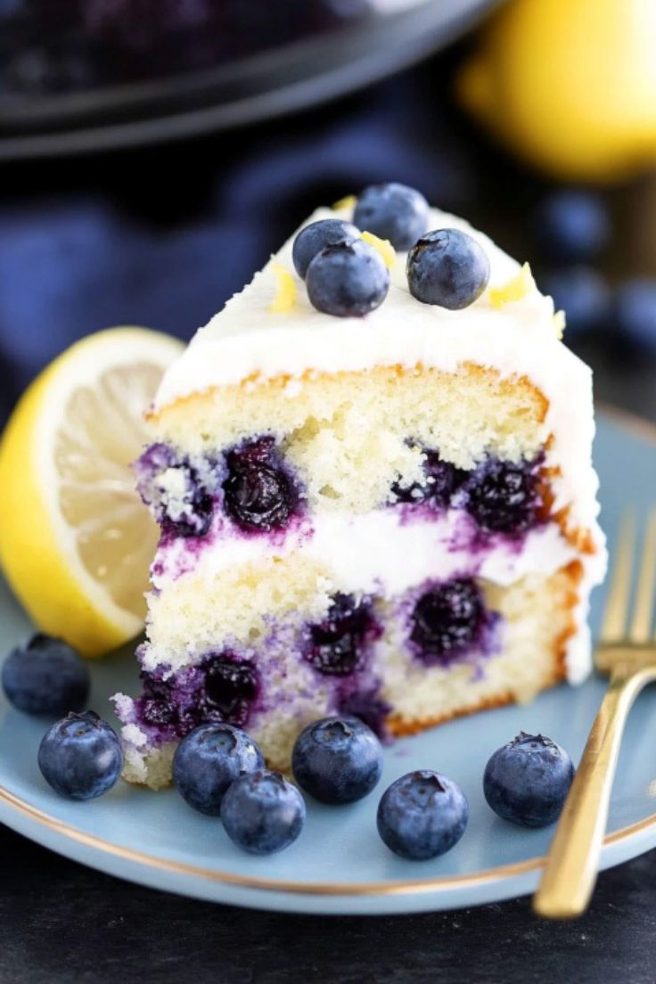 Easy Lemon Blueberry Cake