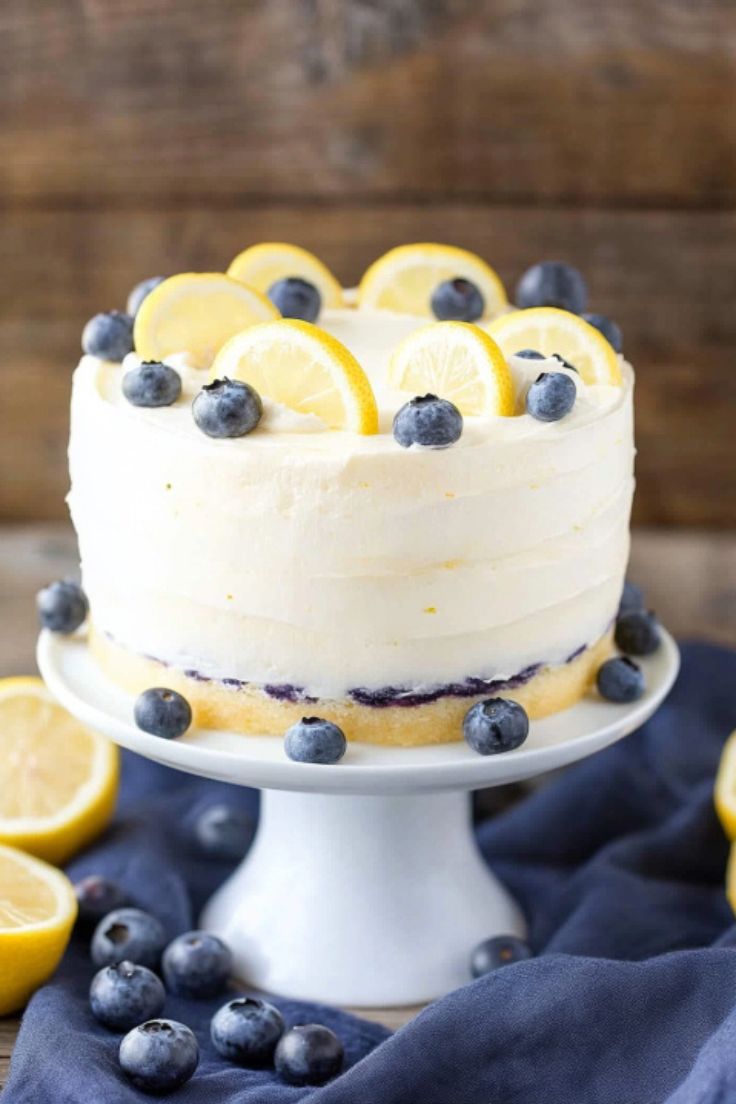 Easy Lemon Blueberry Cake
