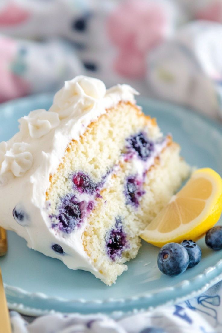 Easy Lemon Blueberry Cake