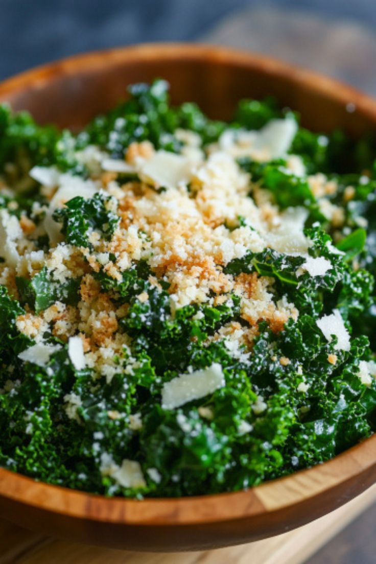 Lemon Kale Salad with Garlic and Parmesan
