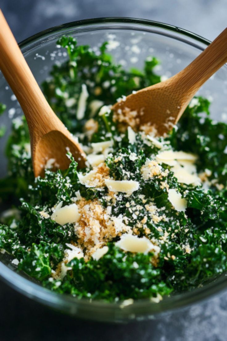 Lemon Kale Salad with Garlic and Parmesan