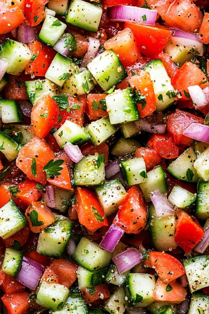 Mediterranean Cucumber and Tomato Salad