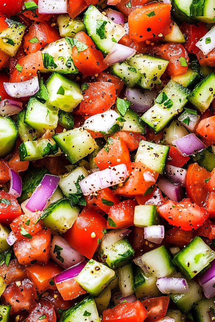 Mediterranean Cucumber and Tomato Salad