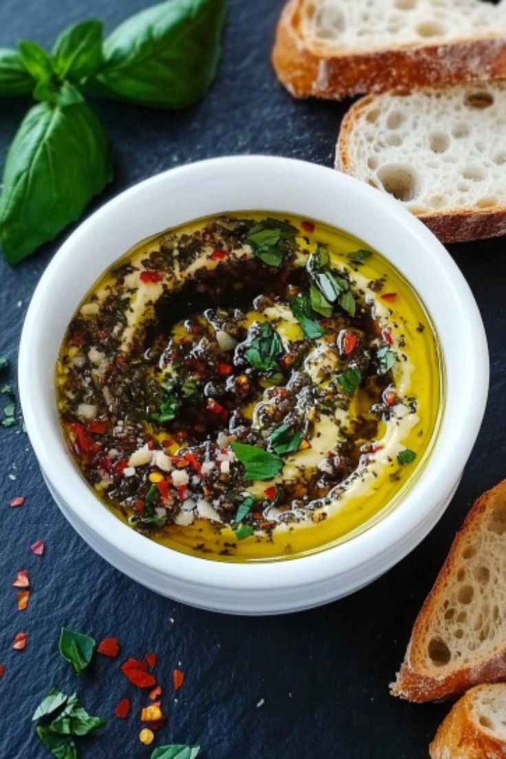 Easy Garlic Olive Oil Dip Easy Garlic Olive Oil Dip