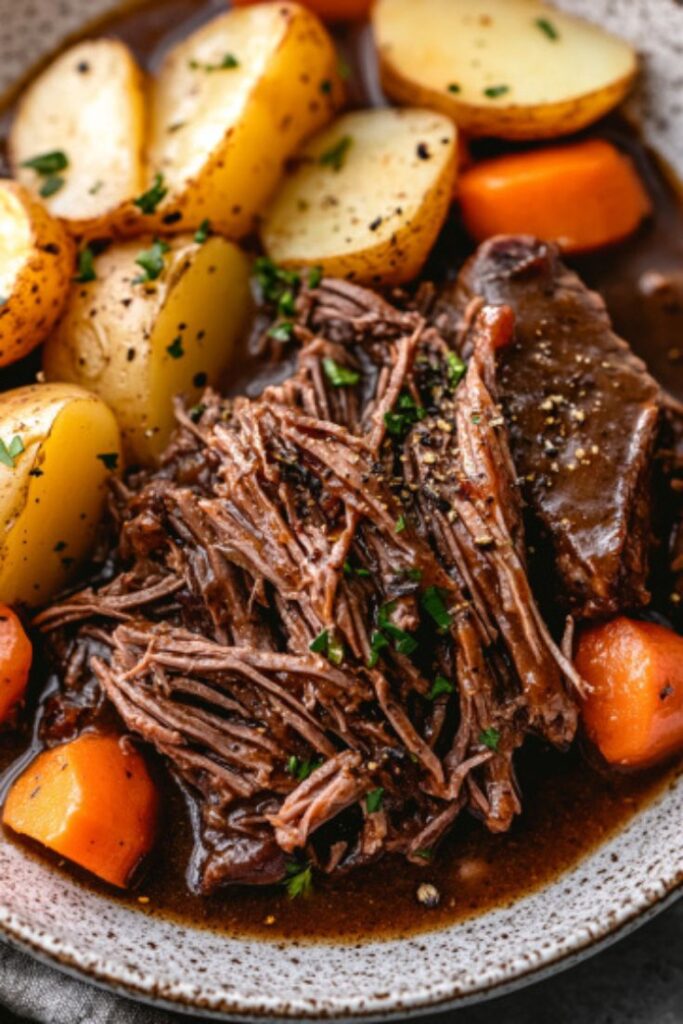 Slow-Cooked Pot Roast with Vegetables Recipe
