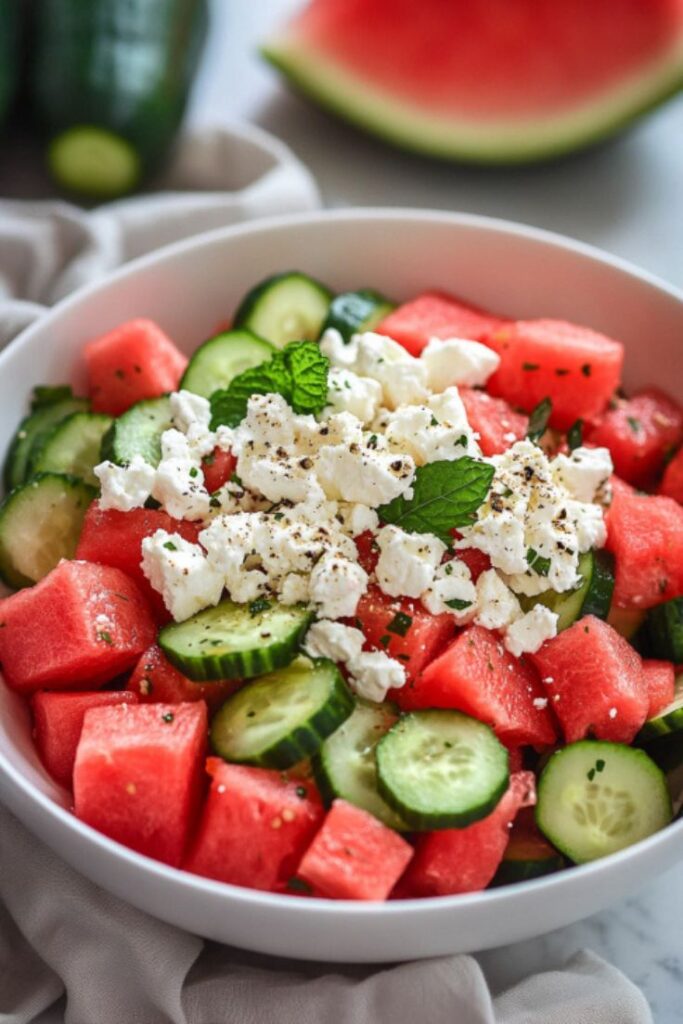 Watermelon Salad with Feta Recipe Watermelon Salad with Feta Recipe