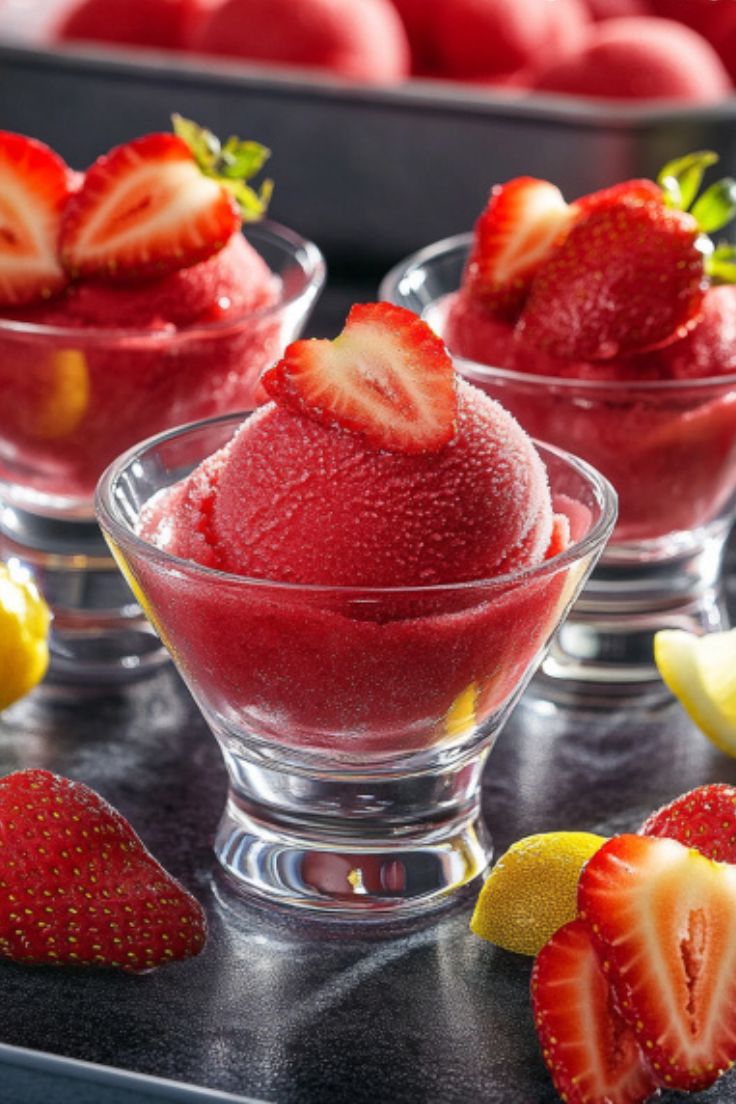 Strawberry Sorbet Recipe Strawberry Sorbet Recipe