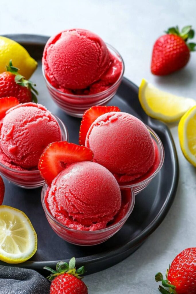 Strawberry Sorbet Recipe Strawberry Sorbet Recipe