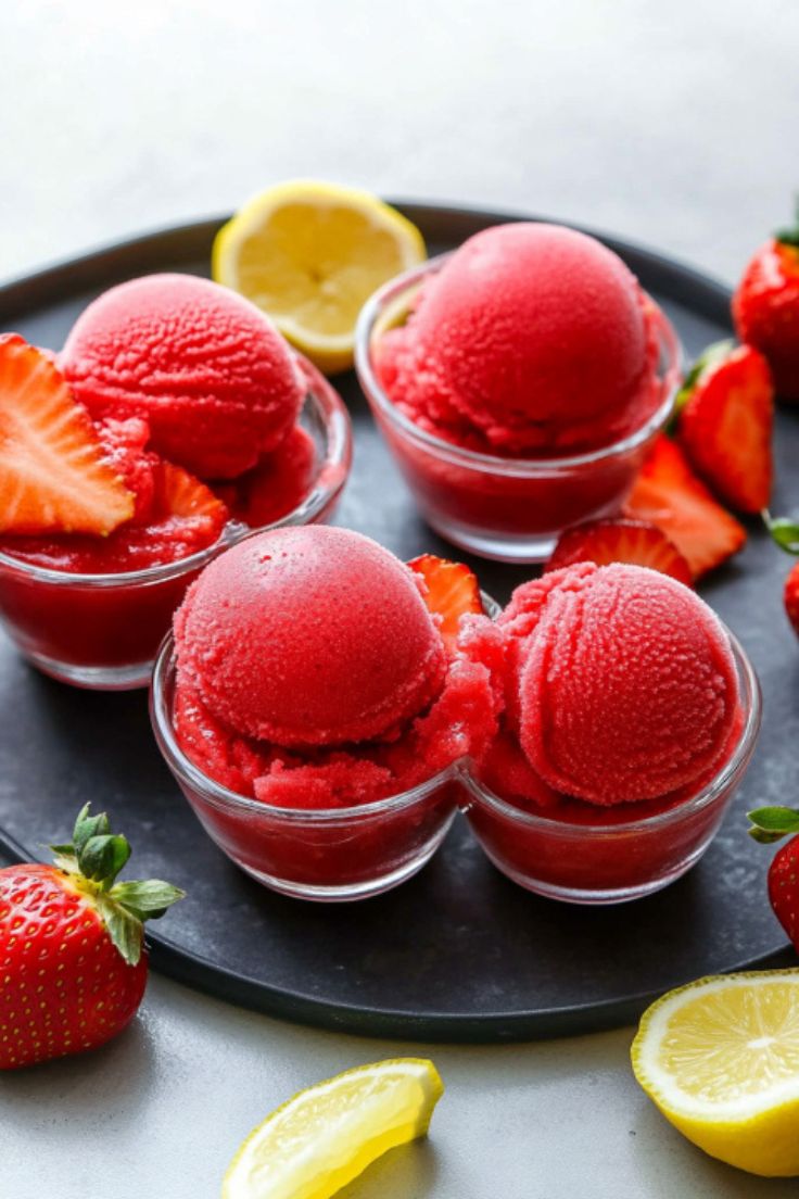 Strawberry Sorbet Recipe Strawberry Sorbet Recipe