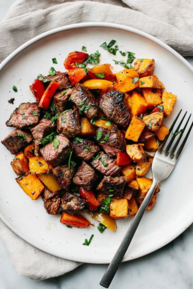 Steak and Sweet Potato Skillet Recipe