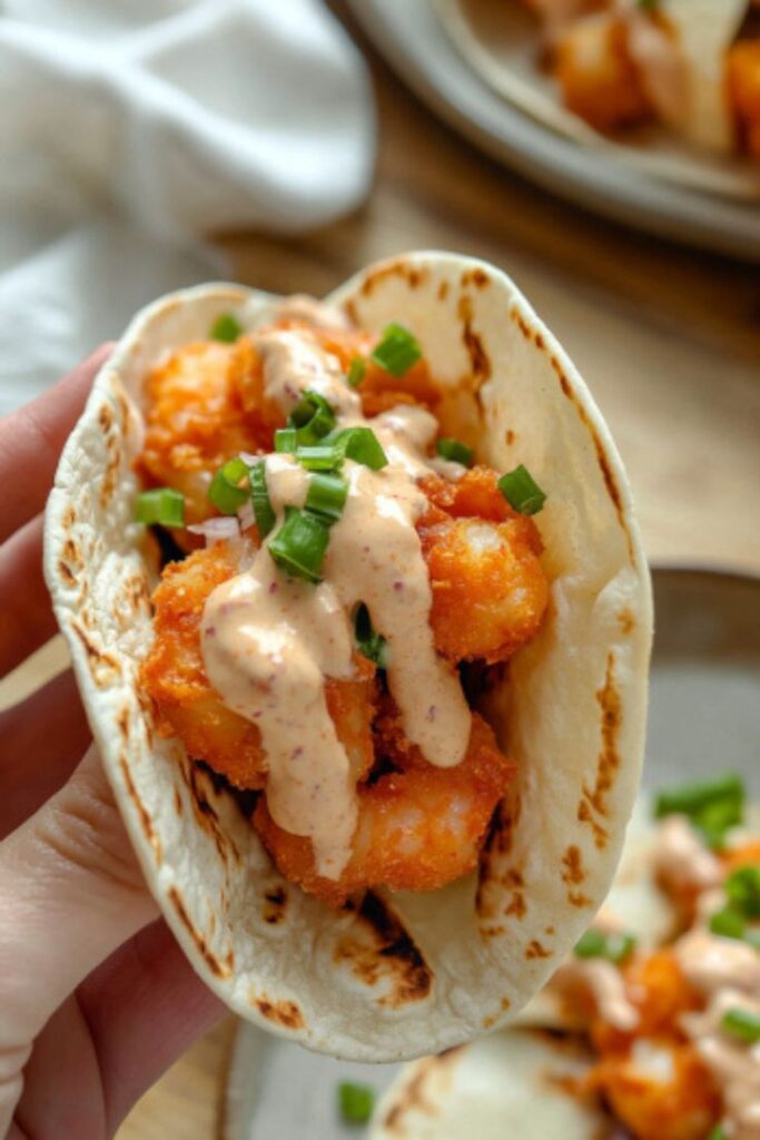 Air Fryer Bang Bang Shrimp Tacos