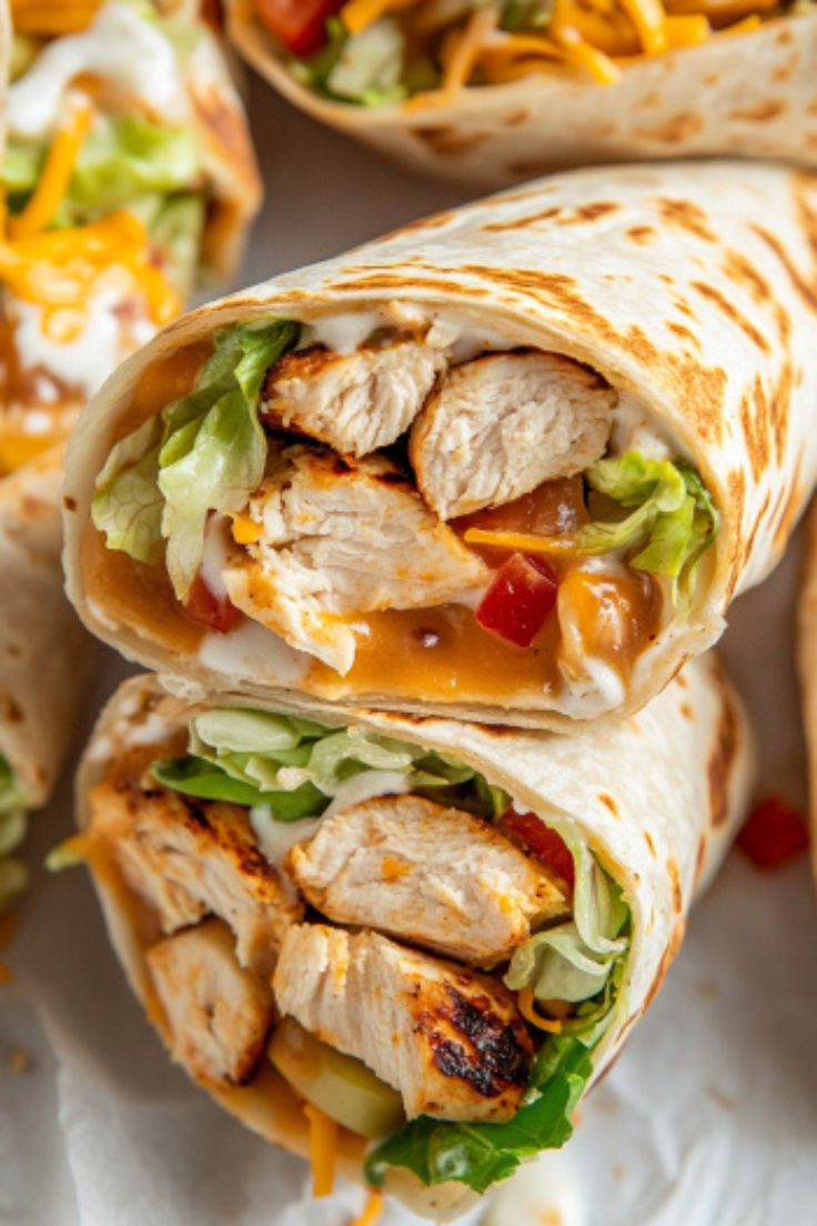 Chipotle Ranch Grilled Chicken Burritos