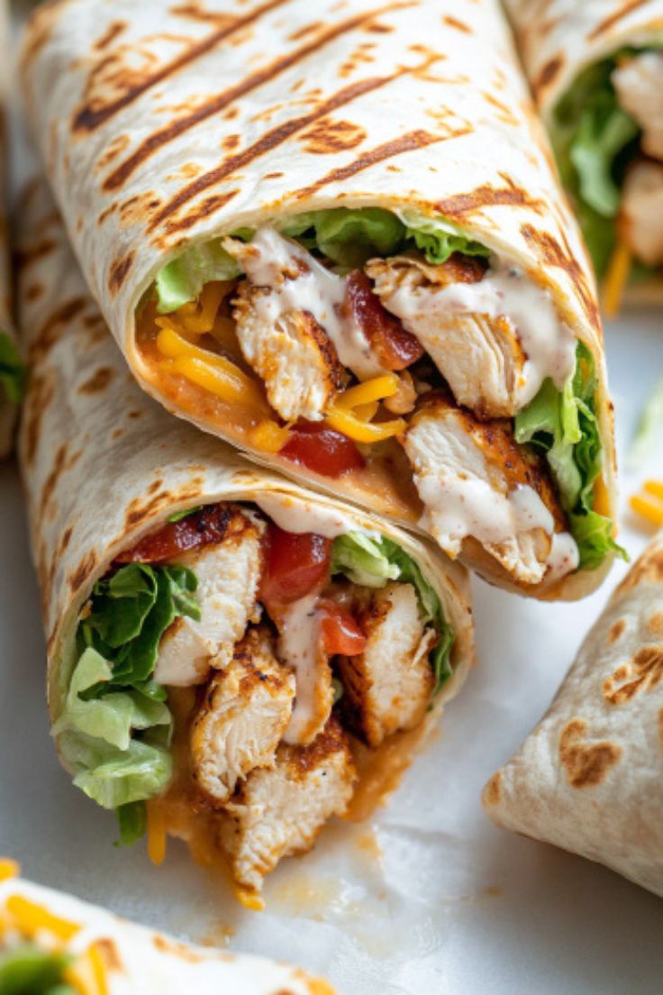 Chipotle Ranch Grilled Chicken Burritos