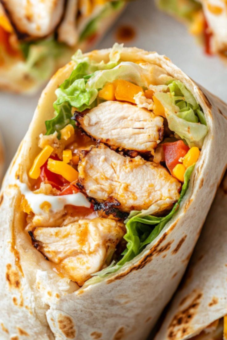 Chipotle Ranch Grilled Chicken Burritos