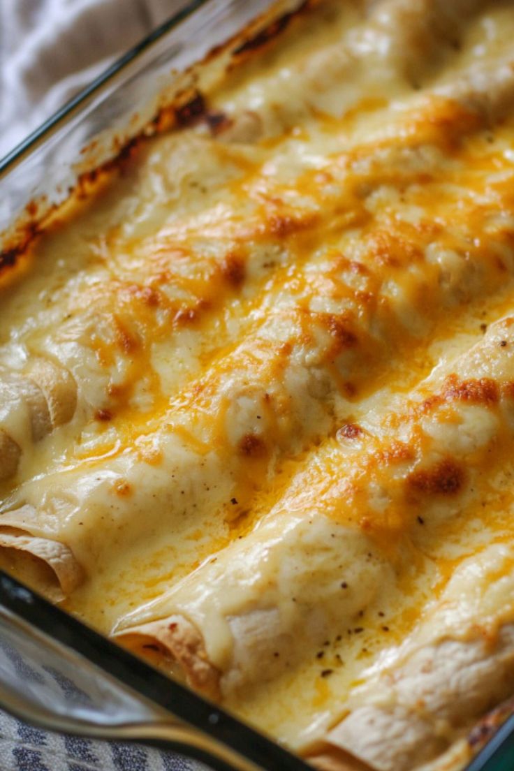 Creamy White Chicken Enchiladas Recipe