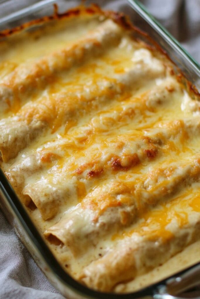 Creamy White Chicken Enchiladas Recipe