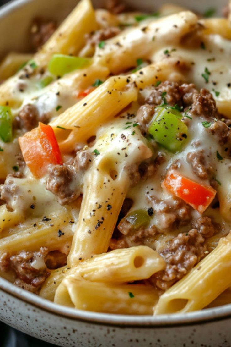 Philly Cheesesteak Pasta