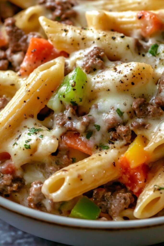 Philly Cheesesteak Pasta