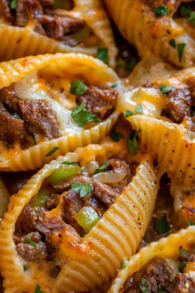 Philly Cheesesteak Stuffed Shells Recipe