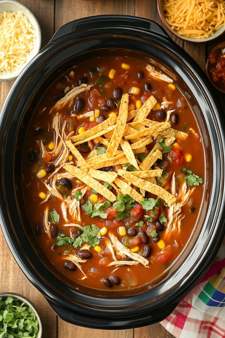 Slow Cooker Tortilla Soup