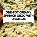 One-Pot Creamy Spinach Orzo with Parmesan