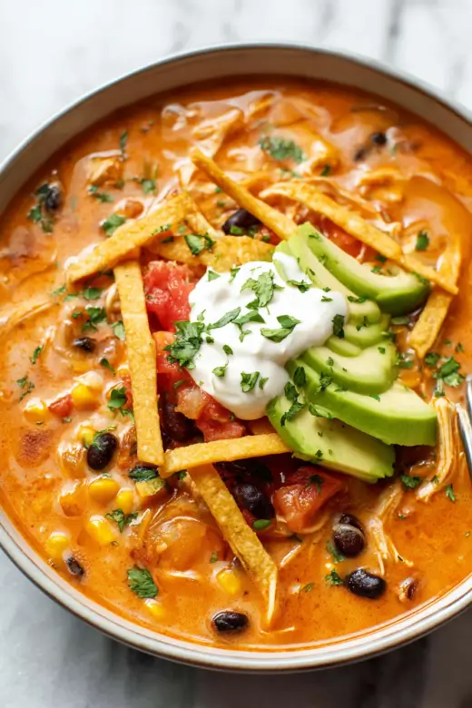 Creamy Chicken Tortilla Soup