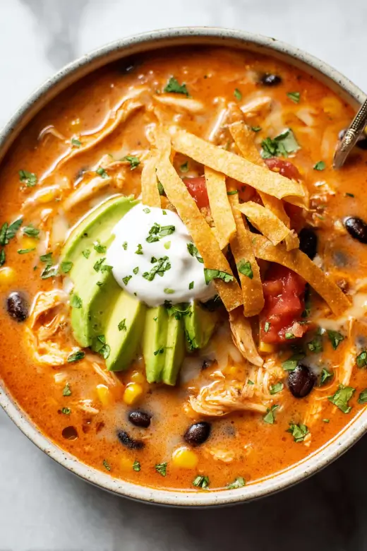 Creamy Chicken Tortilla Soup
