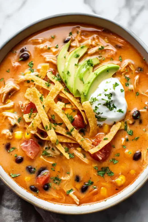 Creamy Chicken Tortilla Soup