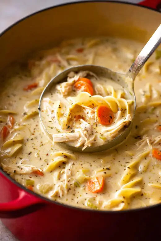 Easy Creamy Chicken Noodle Soup Easy Creamy Chicken Noodle Soup
